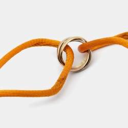 Pre Owned Cartier Trinity 18k Three Tone Gold Adjustable Cord Bracelet