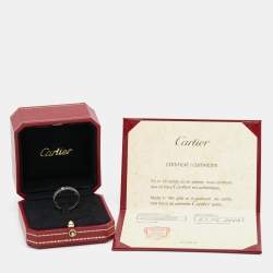 Cartier C De Cartier Diamond Platinum Ring Size 56