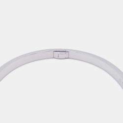 Cartier 18K White Gold and Diamond Love Bangle Bracelet 
