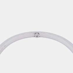 Cartier 18K White Gold and Diamond Love Bangle Bracelet 