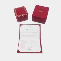 Cartier 18K Rose Gold and Diamond Love Band Ring EU 51