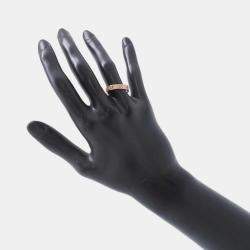 Cartier 18K Rose Gold and Diamond Love Band Ring EU 51