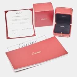 Pre Owned Cartier Etincelle de Cartier Diamonds Platinum Ring Size 54