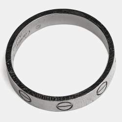 Cartier Love 18k White Gold Wedding Band Ring Size 53