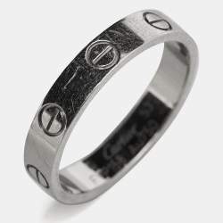 Cartier Love 18k White Gold Wedding Band Ring Size 53