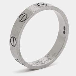 Cartier Love 18k White Gold Wedding Band Ring Size 53