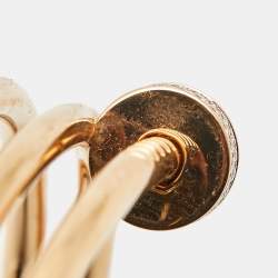 Pre Owned Cartier Juste Un Clou Diamonds 18k Rose Gold Double Bracelet 16