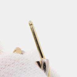 Pre Owned Cartier 18K White, Yellow, Rose Gold Trinity Earrings