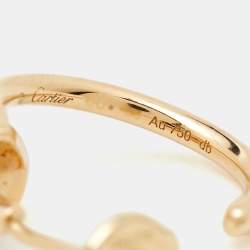 Pre Owned Cartier Juste Un Clou 18K Rose Gold Small Model Hoop Earrings