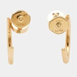 Pre Owned Cartier Juste Un Clou 18K Rose Gold Small Model Hoop Earrings