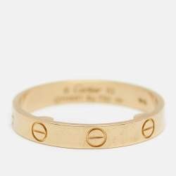 Pre Owned Cartier Love 18k Yellow Gold Wedding Band Ring Size 58