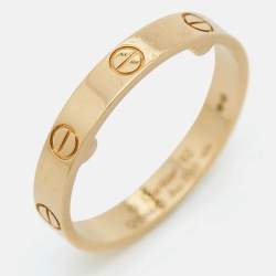 Pre Owned Cartier Love 18k Yellow Gold Wedding Band Ring Size 58