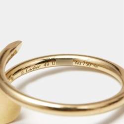 Pre Owned Cartier Juste Un Clou 18k Yellow Gold Small Model Ring Size 49