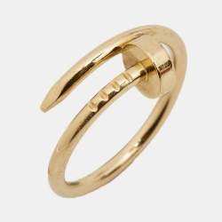 Pre Owned Cartier Juste Un Clou 18k Yellow Gold Small Model Ring Size 49