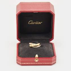 Pre Owned Cartier Trinity 18k Three Tone Gold Ring Size 53