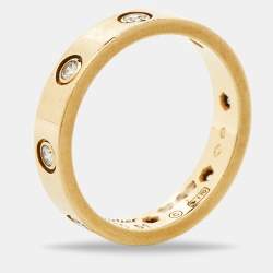 Cartier Love 8 Diamond 18k Yellow Gold Small Model Wedding Band Ring 51