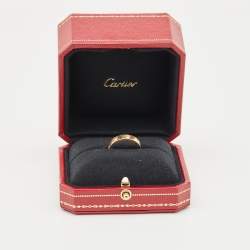 Cartier Love 8 Diamond 18k Yellow Gold Small Model Wedding Band Ring 51