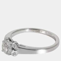 Pre Owned Cartier Platinum and Diamond Ballerine Engagement Ring 