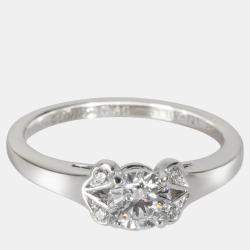 Pre Owned Cartier Platinum and Diamond Ballerine Engagement Ring 