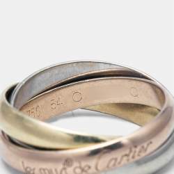 Cartier Trinity 18k Three Tone Gold Ring Size 54