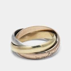 Cartier Trinity 18k Three Tone Gold Ring Size 54