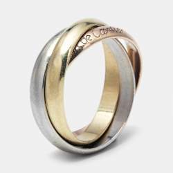 Cartier Trinity 18k Three Tone Gold Ring Size 54