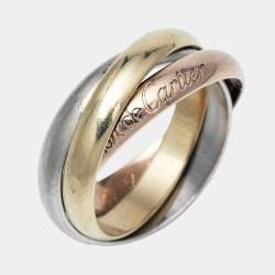 Cartier Trinity 18k Three Tone Gold Ring Size 54