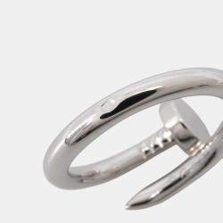 Cartier 18K White Gold Juste Un Clou Ring EU 54  