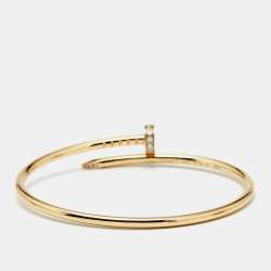 مملوكة مسبقًا Cartier Juste Un Clou Diamond 18k Yellow Gold Small Model Bracelet 15