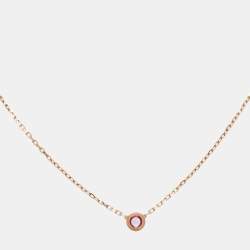 Cartier d'Amour Pink Sapphire 18k Rose Gold Necklace