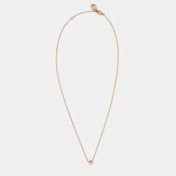 Cartier d'Amour Pink Sapphire 18k Rose Gold Necklace
