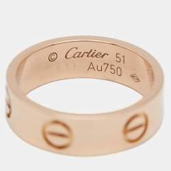 Cartier Love 18k Rose Gold Ring Size 51