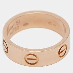 Cartier Love 18k Rose Gold Ring Size 51