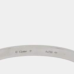 Cartier Love 18k White Gold Bracelet 17