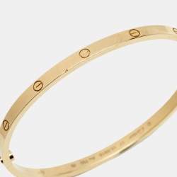 Pre Owned Cartier Love 18k Yellow Gold Small Model Bracelet 17