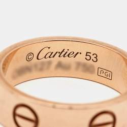 Cartier Love 18k Rose Gold Ring Size 53