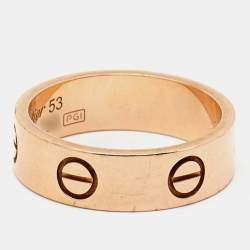 Cartier Love 18k Rose Gold Ring Size 53
