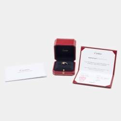 Cartier Juste Un Clou Diamond Half Paved 18k Yellow Gold  Ring Size 51