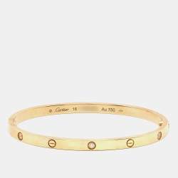 Cartier Love 6 Diamonds 18k Yellow Gold Small Model Bracelet 16