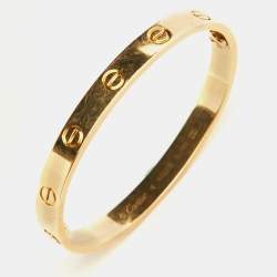 Pre Owned Cartier Love 18k Yellow Gold Bracelet 16