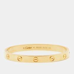 Pre Owned Cartier Love 18k Yellow Gold Bracelet 16