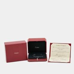 Cartier Love 1 Diamond 18k White Gold Open Cuff Bracelet 17
