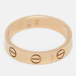 مملوكة مسبقًا Cartier Love 18k Rose Gold Wedding Band Ring Size 50