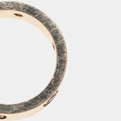 Pre Owned Cartier 18K Yellow Gold and 6 Stone Love Band Ring EU 56