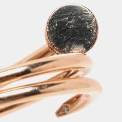 Cartier Juste Un Clou Diamond 18k Rose Gold Ring Size 53