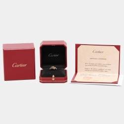 Cartier Juste Un Clou Diamond 18k Rose Gold Ring Size 53