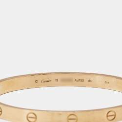 Cartier Love 18k Rose Gold Bracelet 19