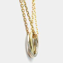 Cartier 18K Pink White Yellow Gold Trinity Pendant Necklace