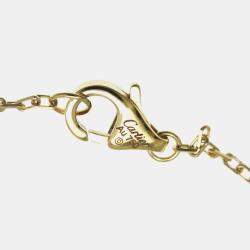 Pre Owned Cartier 18K Yellow, Rose, White Gold Trinity Pink Sapphire Necklace