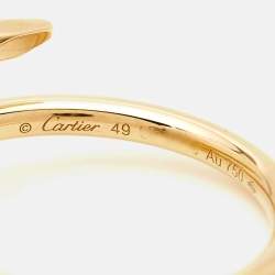Pre Owned Cartier Juste Un Clou 18k Yellow Gold Small Model Ring Size 49